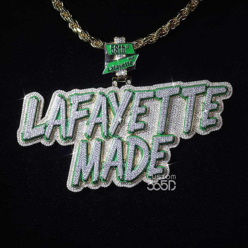 CUSTOM MULTIPLE ROWS LETTERS PENDANT