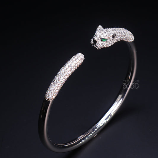 CUSTOM LEOPARD 3D  BANGLE