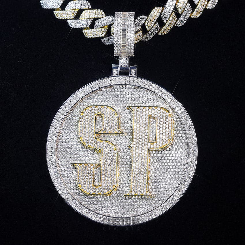 CUSTOM 1-2 LETTERS CIRCLE PENDANT