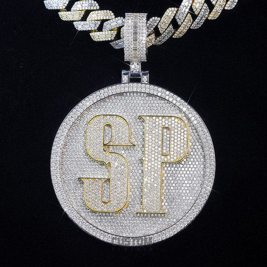 CUSTOM 1-2 LETTERS CIRCLE PENDANT