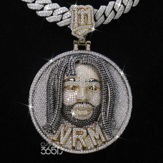 CUSTOM BULGING 3D CIRCLE PENDANT