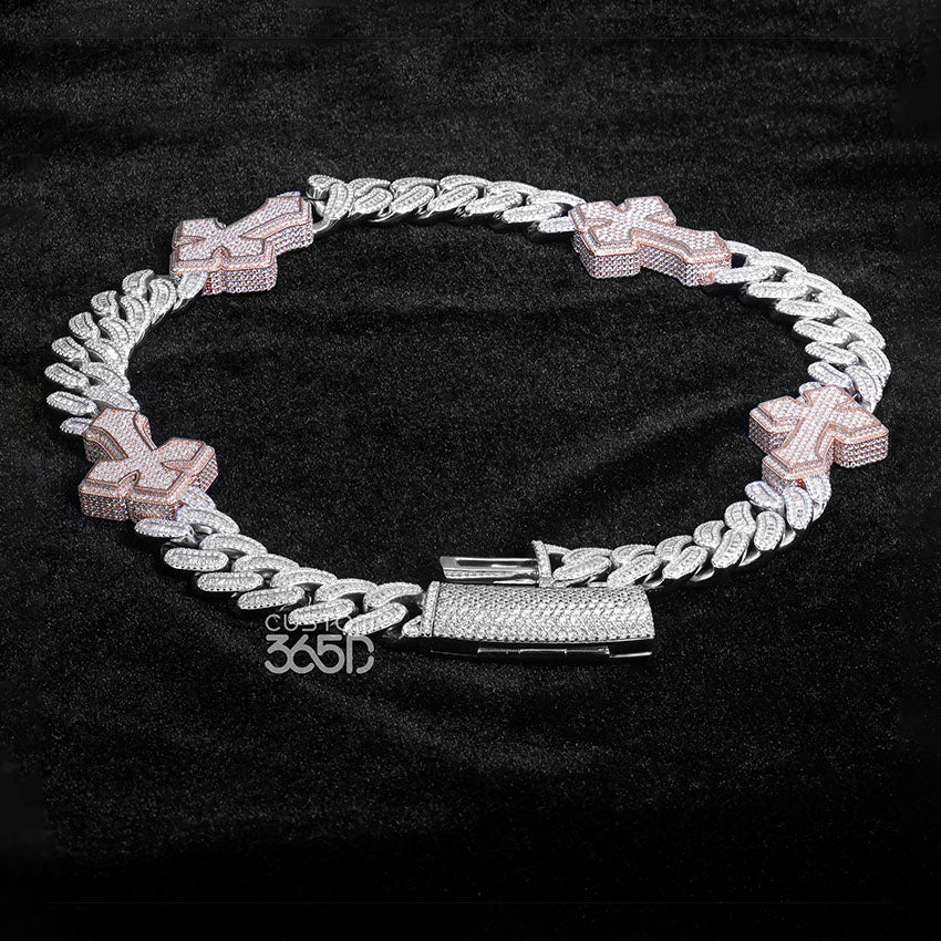 CUSTOM CROSS CUBAN CHAIN